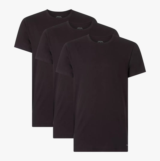 Calvin Klein S/S CREW NECK 3 Pack Mens Black