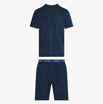 Calvin Klein COTTON STRETCH Pyjama Shorts & T-Shirt Set Blueberry