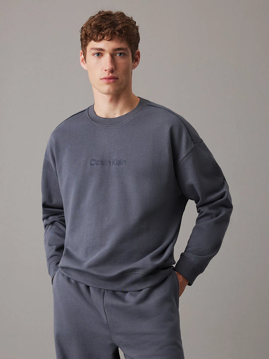 Calvin Klein COTTON FLEECE Mens Sweatshirt Turbulence / Ink
