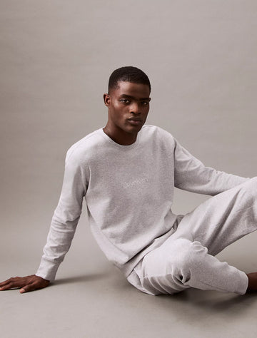 Calvin Klein MODERN TERRY Mens Sweatshirt Grey Heather
