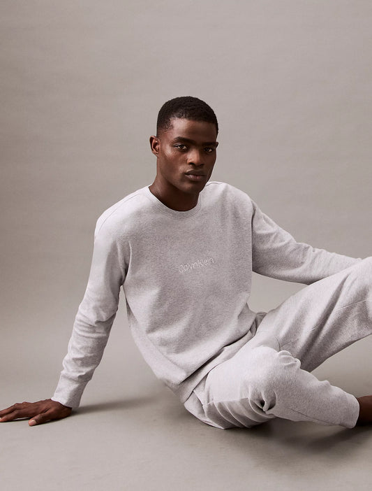 Calvin Klein MODERN TERRY Mens Sweatshirt Grey Heather