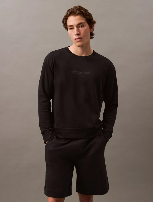 Calvin Klein MODERN TERRY Mens Sweatshirt Black