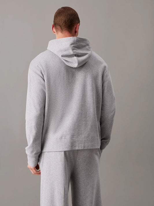 Calvin Klein ICON COTTON TERRY Mens Hoodie Grey