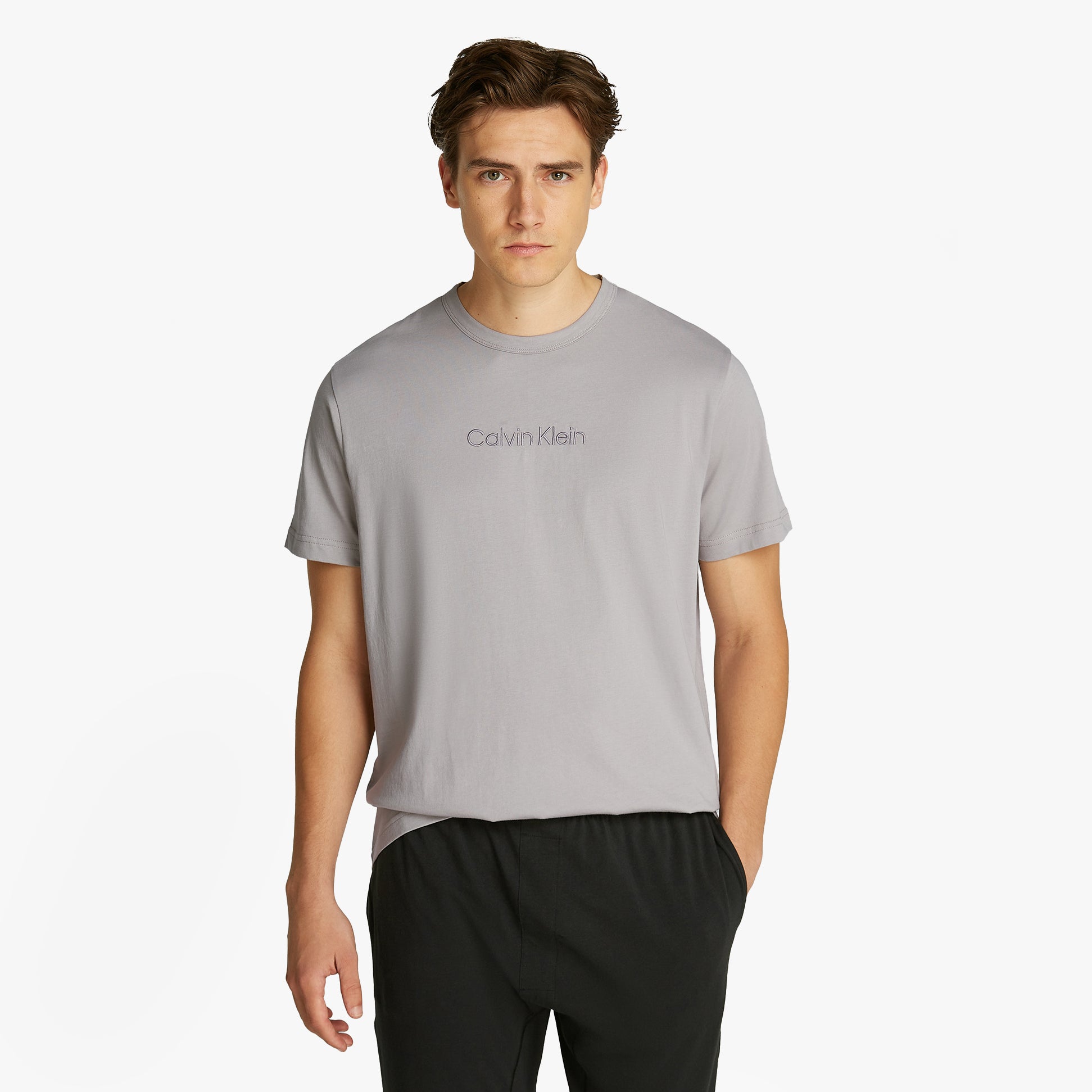 Calvin Klein Calvin Klein 100% COTTON Mens Lounge T-Shirt Ash