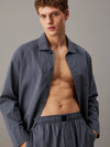 Calvin Klein COTTON POPLIN Mens Pyjama Set Steady Stripe Turbulence