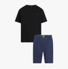 Calvin Klein CK ESTABLISHED FASHION Mens Short Set Black Beauty Top / Ink Bottom