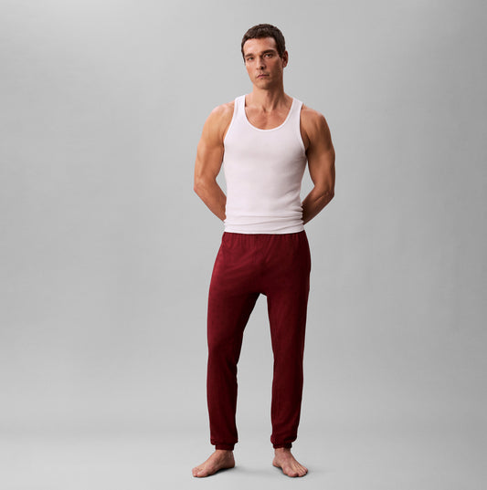 Calvin Klein ICON COTTON STRETCH Mens Lounge Joggers Diamond Logo/Smoked Pearl
