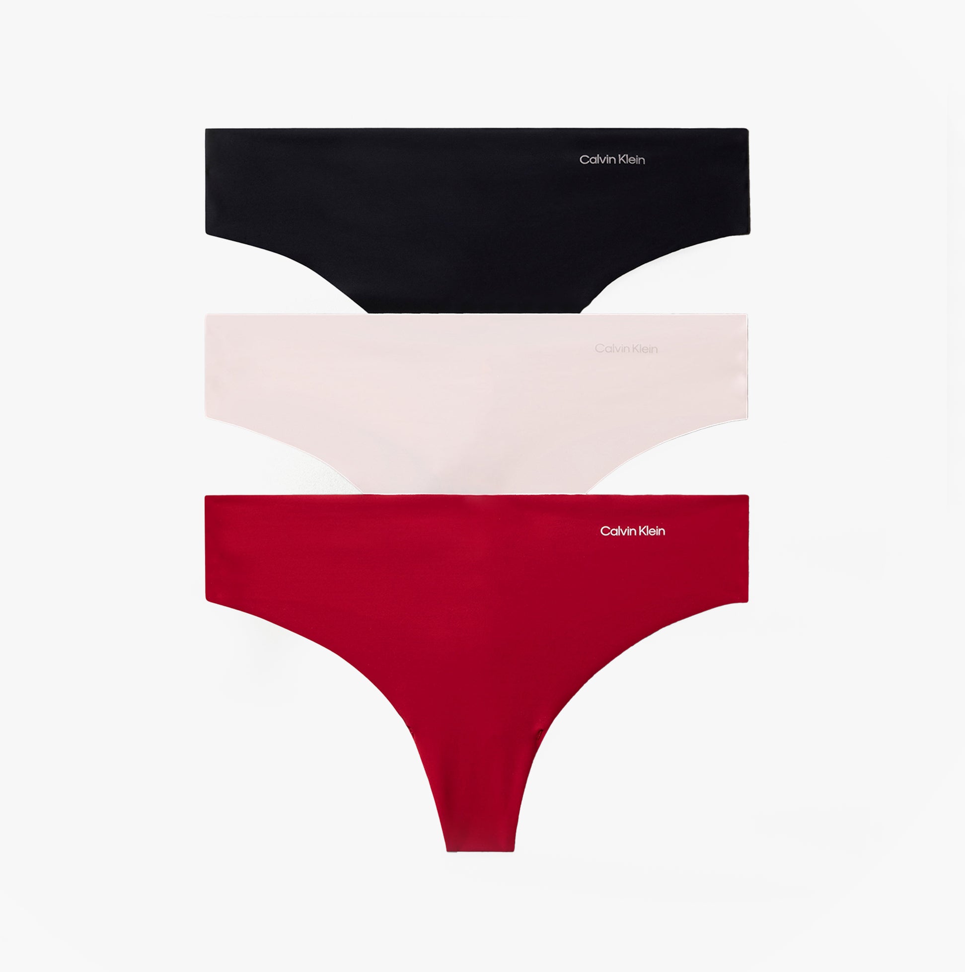 Calvin Klein Womens Invisible 3 Pack Thong Multi