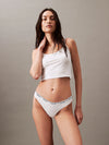 Calvin Klein MODERN LOGO Womens Thong Classic White