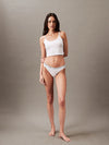 Calvin Klein MODERN LOGO Womens Thong Classic White