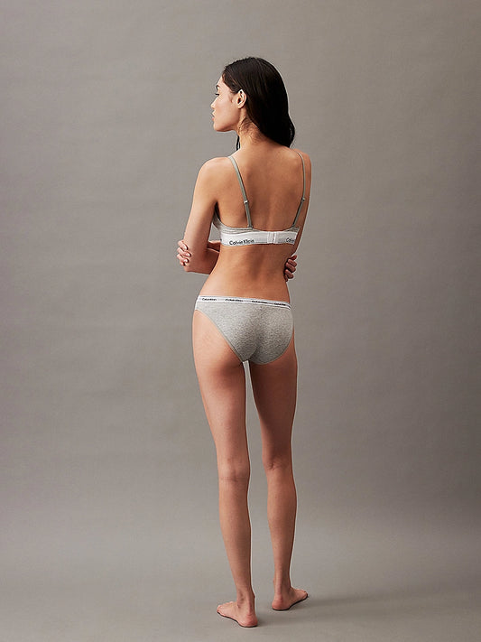 Calvin Klein MODERN LOGO Womens Bikini Briefs Grey Heather