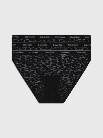 Calvin Klein LACE 3 Pack Bikini Womens Multicoloured