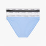 Calvin Klein BIKINI 3 PACK Womens Bikini Multicoloured front view showcasing light blue color and iconic branding.