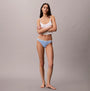 Calvin Klein BIKINI 3 PACK Womens Bikini Multicoloured front view model wearing blue bikini and white tank top