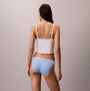 Calvin Klein BIKINI 3 PACK Womens Bikini Multicoloured, back view of model wearing light blue bikini and white top.