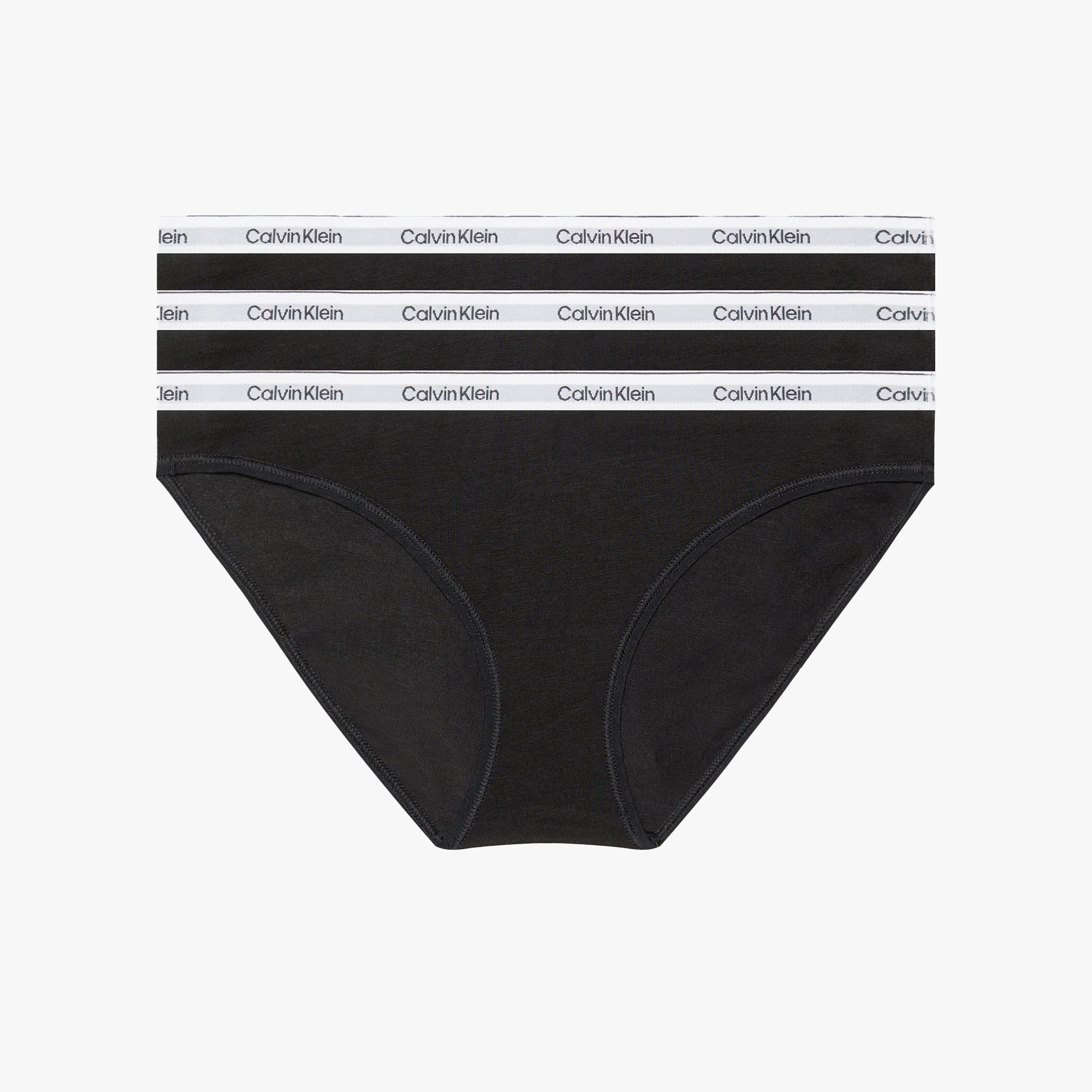 Calvin Klein MODERN LOGO 3 Pack Bikini Womens Black