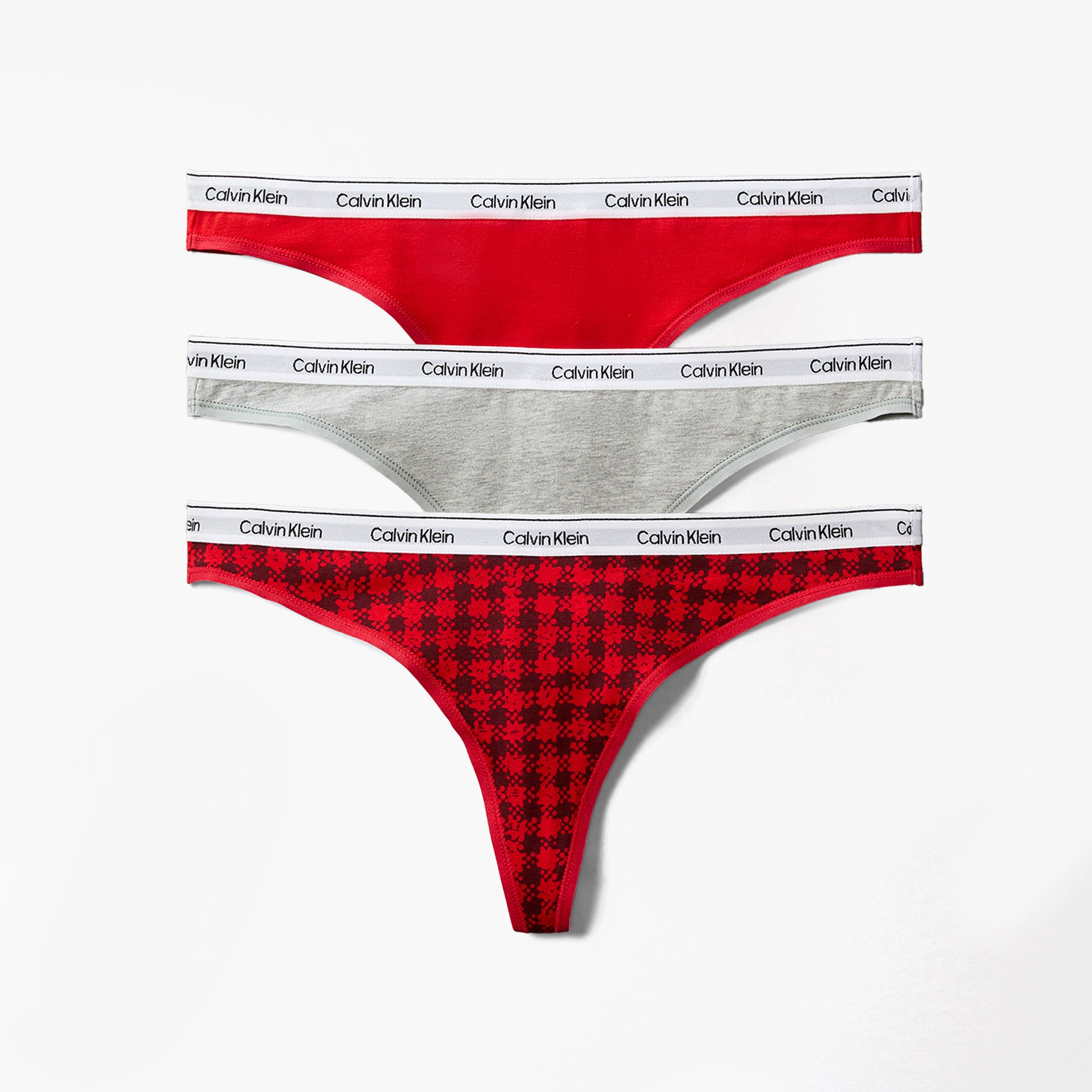 Calvin Klein Icon Logo Womens 3 Pack Thong Multi