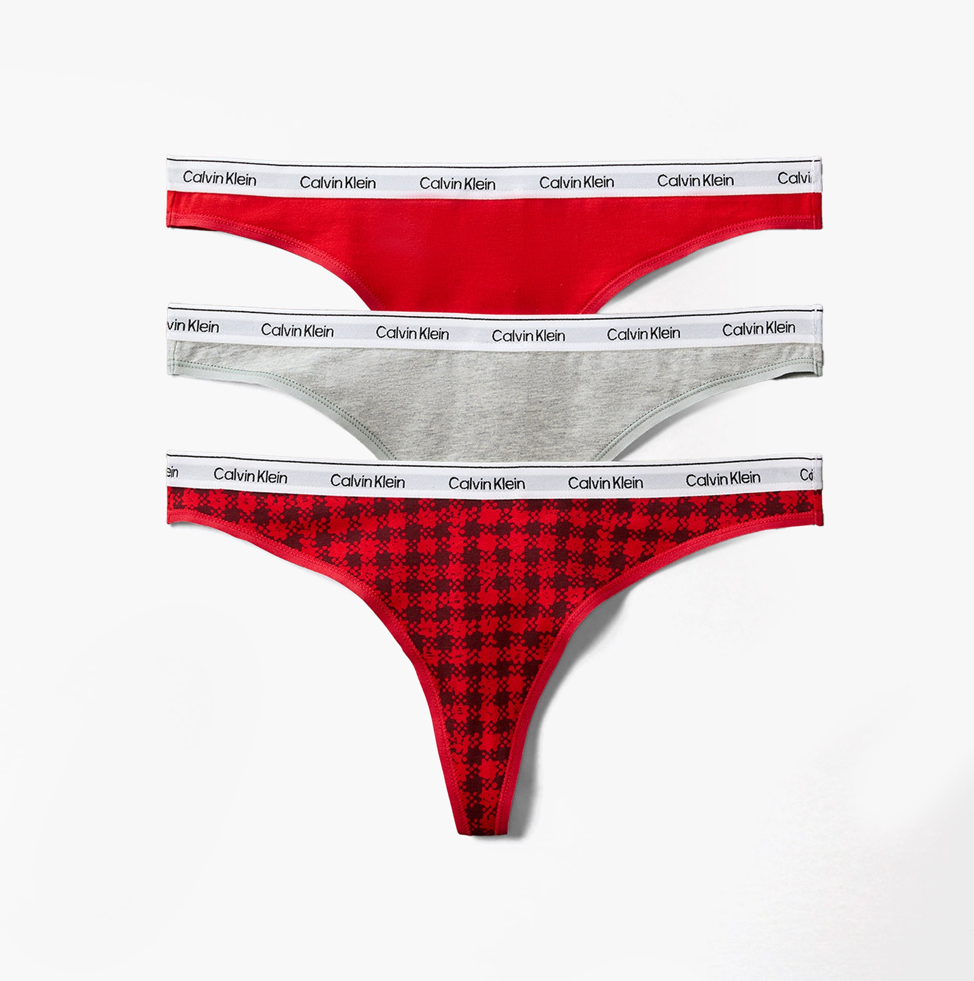 Calvin Klein Icon Logo Womens 3 Pack Thong Multi