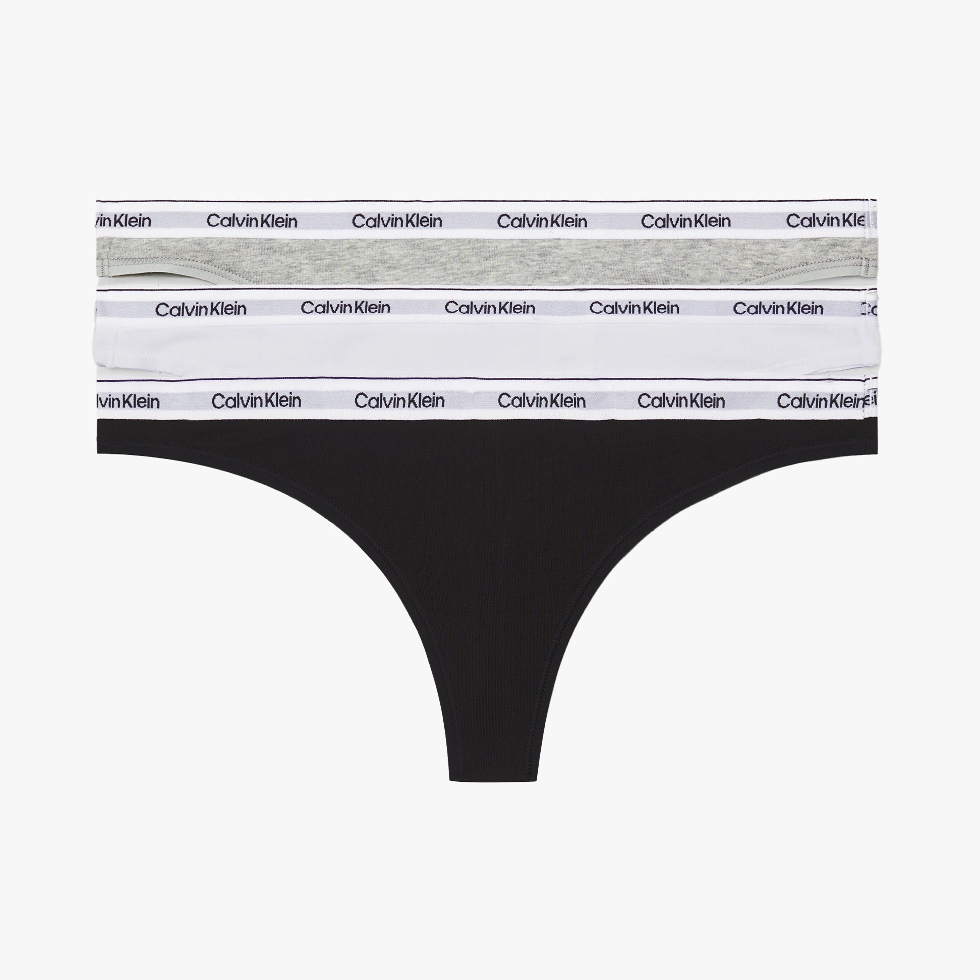 Calvin Klein MODERN LOGO 3 Pack Thongs Womens Multicoloured