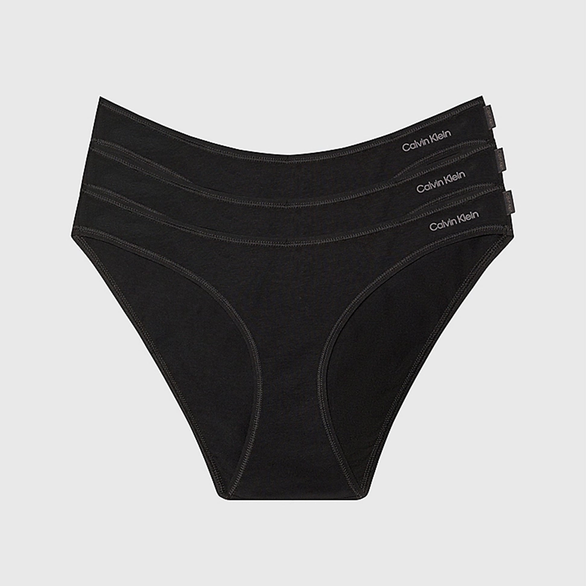 Calvin Klein IDEAL COTTON 3 Pack Womens Bikini Briefs Black