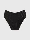 Calvin Klein IDEAL COTTON 3 Pack Womens Bikini Briefs Black