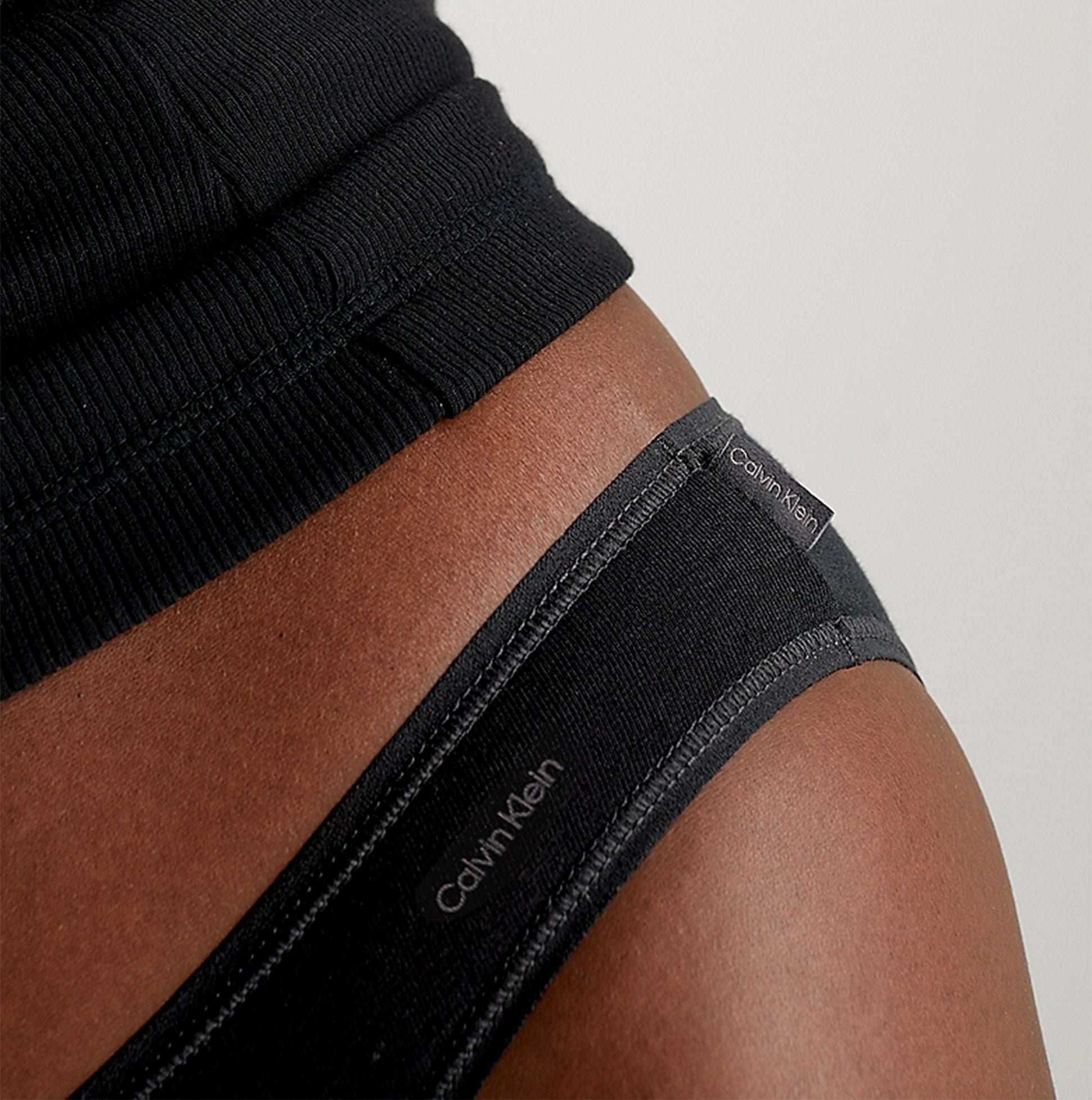 Calvin Klein IDEAL COTTON 3 Pack Womens Bikini Briefs Black