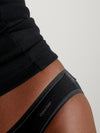 Calvin Klein IDEAL COTTON 3 Pack Womens Bikini Briefs Black