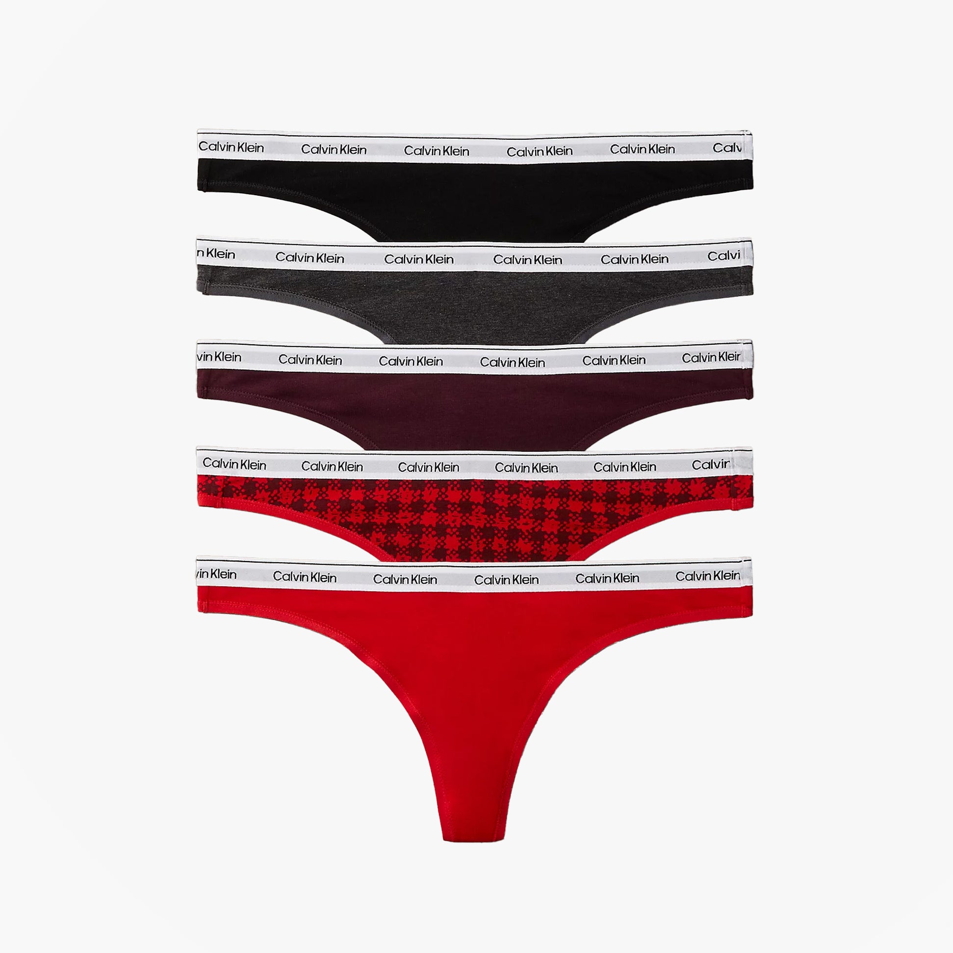 Calvin Klein THONG 5 PACK Womens Thong Multicoloured