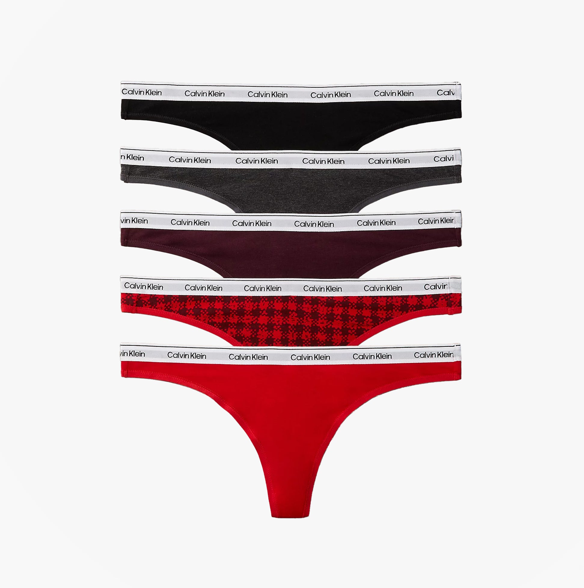 Calvin Klein THONG 5 PACK Womens Thong Multicoloured