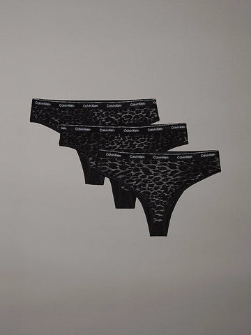 Calvin Klein BRAZILIAN LACE 3 Pack Womens Briefs Black