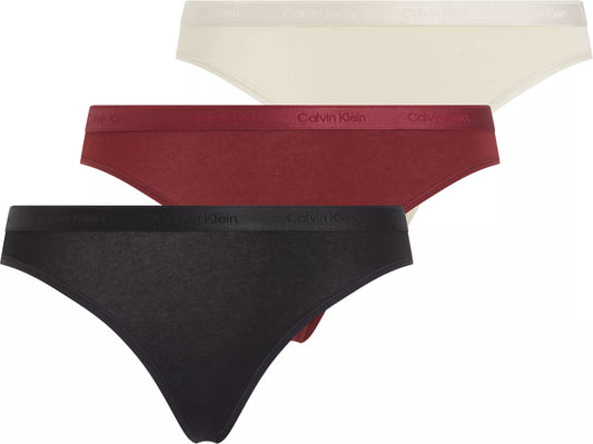 Calvin Klein MODERN LOGO HOLIDAY Womens 3 Pack Bikinis Multicoloured