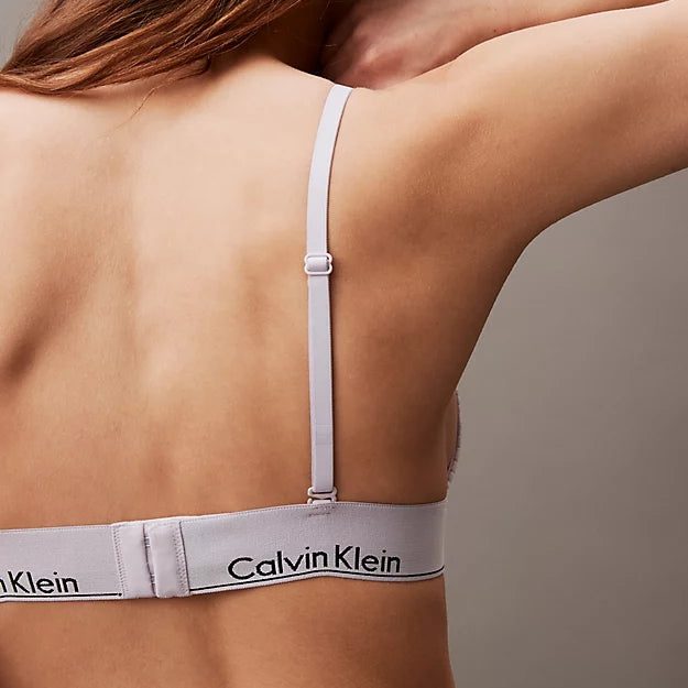 Calvin Klein MODERN LACE Lightly Lined Triangle Bra Womens Lavender Blue