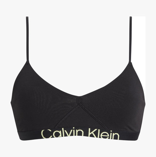 Calvin Klein UNLINED BRALETTE Womens Black Sunny Lime