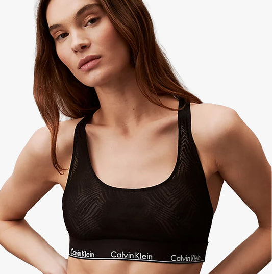 Calvin Klein LACE Unlined Bralette Womens Black