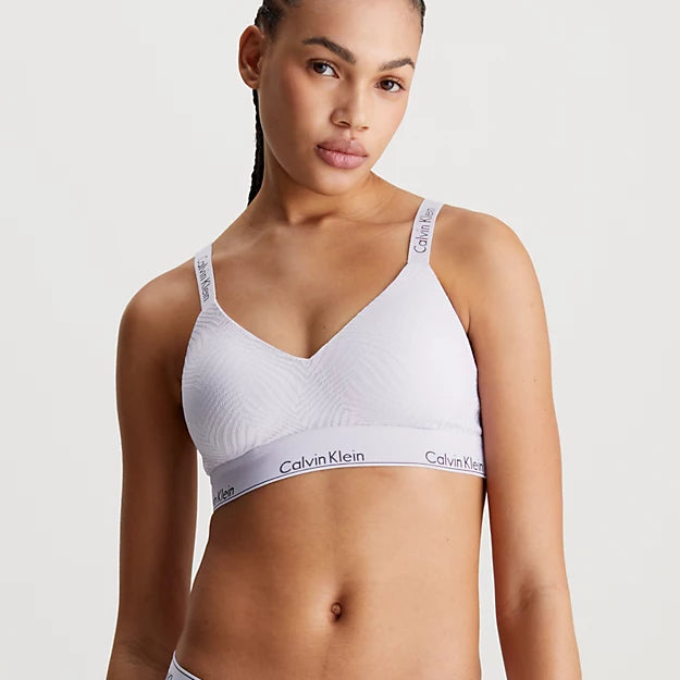 Calvin Klein MODERN LACE Lined Bralette Womens Lavender Blue