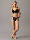Calvin Klein MODERN COTTON Womens Lift Bralette Black Diamond Logo Print