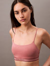 Calvin Klein TONAL LOGO COTTON Womens Bralette Red Grape W/ Apple Butter Logo