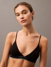 Calvin Klein TONAL LOGO COTTON Womens Triangle Bra Black
