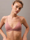 Calvin Klein TONAL LOGO COTTON Womens Triangle Bra Red Grape W/ Apple Butter Logo