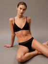 Calvin Klein TONAL LOGO COTTON Womens Bikinis Black