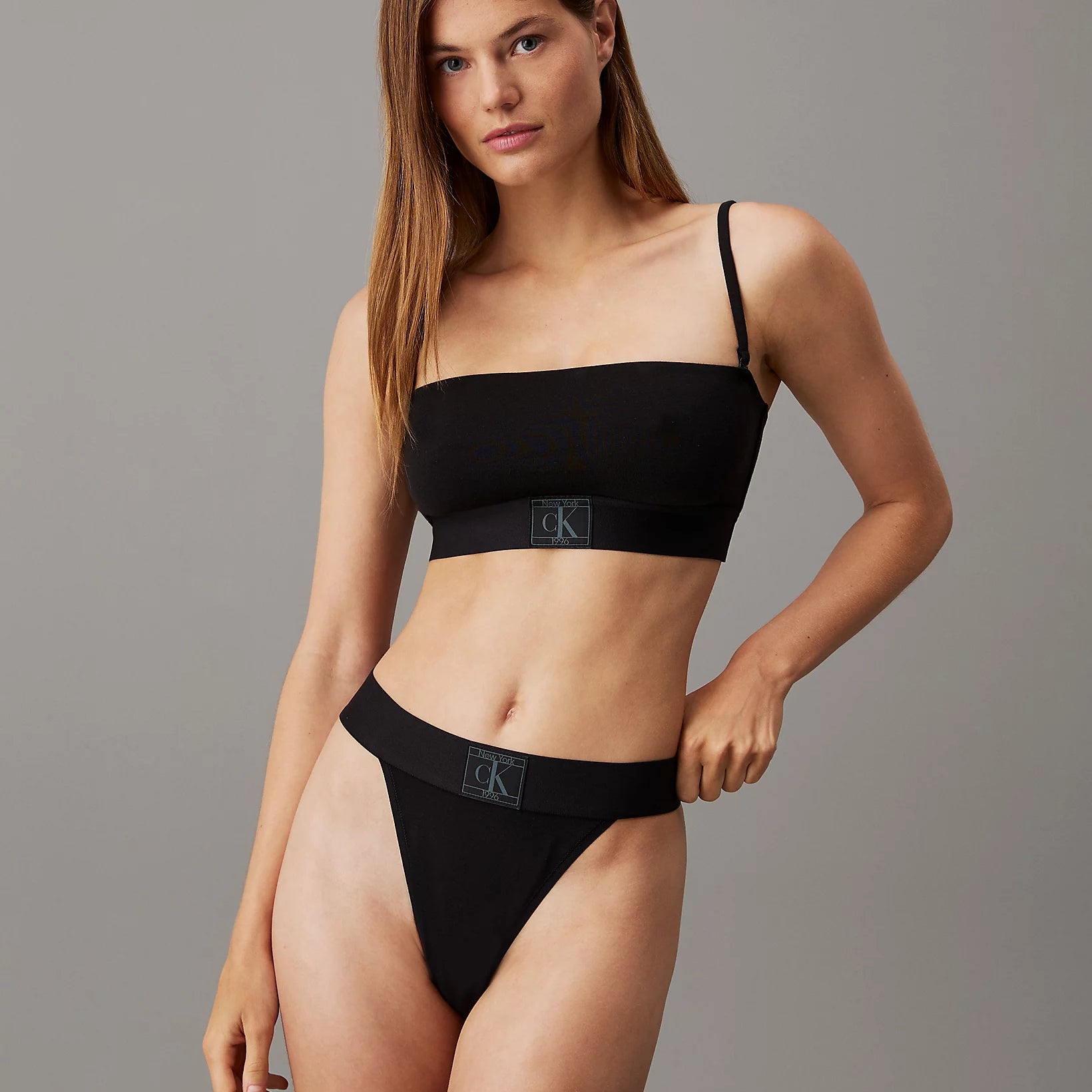 Calvin Klein CK ESTABLISHED Womens Unlined Bralette Black