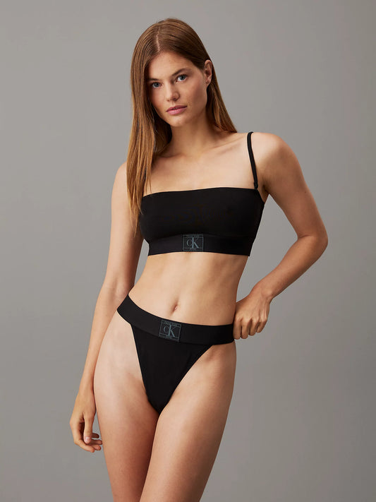 Calvin Klein CK ESTABLISHED Womens Unlined Bralette Black