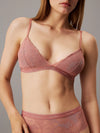 Calvin Klein MODERN LACE Womens Triangle Bra Red Grape