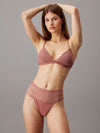 Calvin Klein MODERN LACE Womens Triangle Bra Red Grape