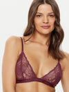 Calvin Klein MODERN LACE Womens Bra & Thong Gift Set Mauve Wine
