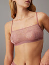 Calvin Klein MODERN LACE Womens Unlined Bralette Red Grape