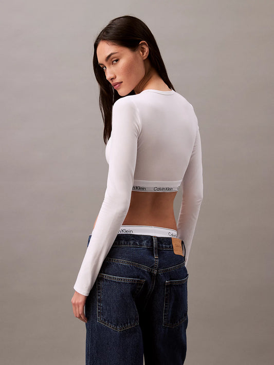 Calvin Klein MODERN COTTON Womens T-Shirt Bralette White