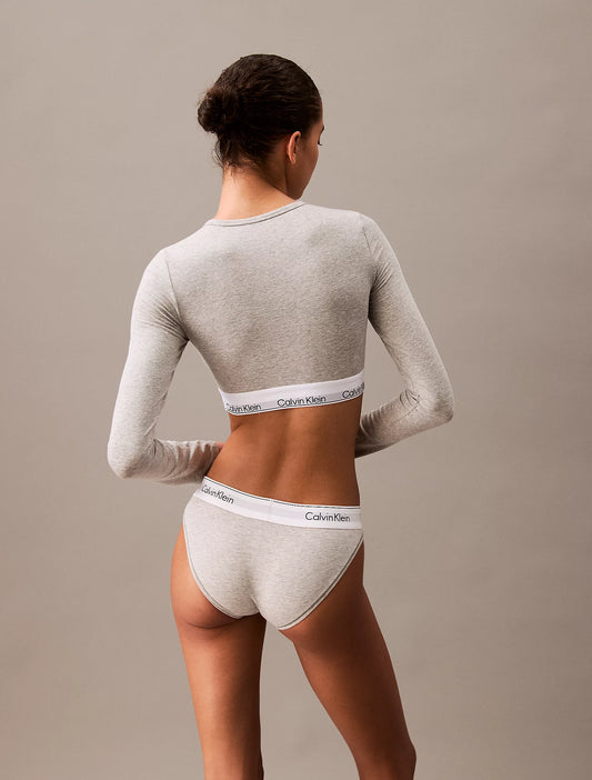 Calvin Klein MODERN COTTON Womens T-Shirt Bralette Grey