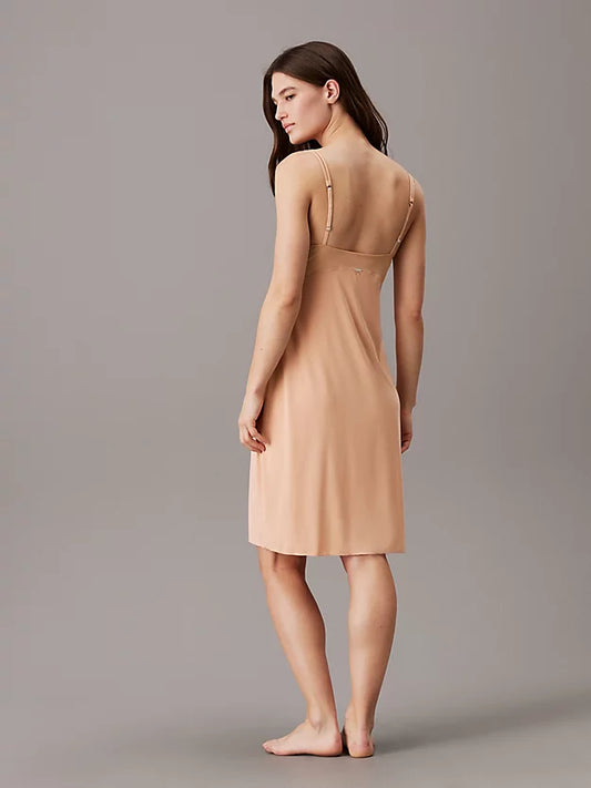 Calvin Klein SCULPT LACE LOUNGE Full Slip Nightdress Womens Subtle Bloom