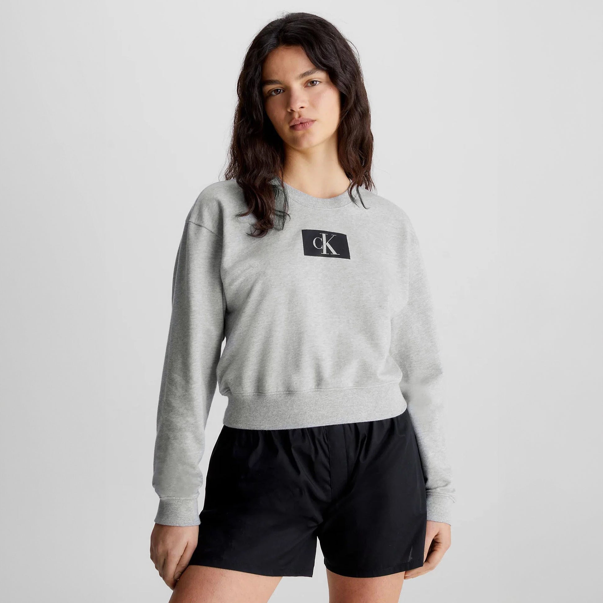 Calvin Klein 1996 LOUNGE Sweatshirt Womens Grey Heather